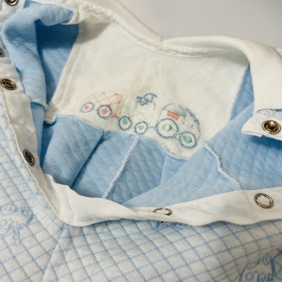 BABY DIOR Embroidered Romper Train Bodysuit One-Piece Jumper Outfit Size 6M - Picture 6 of 8